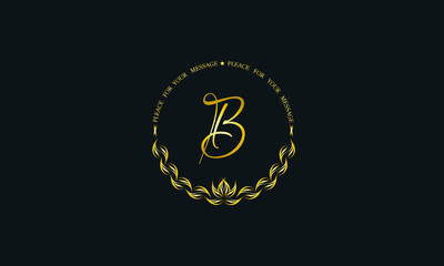 Vintage bright decorative monogram with the letter B. Elegant emblem for hotel, restaurant, business, presentation and more.