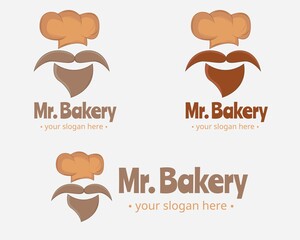 Illustration vector design of mr bread logo template for your business or company