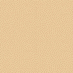 Polka dot fabric. An infinite number of brown dots on a beige background. Seamless coffee shade pattern for textiles, wrapping paper, pillows, bedding. 