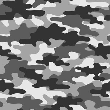 grey military camouflage. vector seamless print. army camouflage for clothing or printing