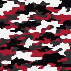 red military camouflage. vector seamless print. army camouflage for clothing or printing