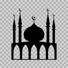 illustration of mosque dome with star moon. Islamic icons can be used for the month of Ramadan, Eid and Eid Al-Adha. for logo, website and poster designs. vector
