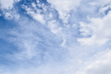 Wispy and fluffy clouds