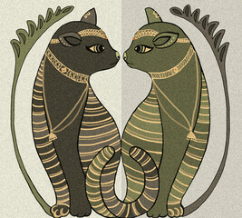 two egyptian cats