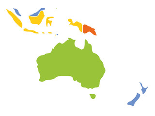 Smooth map of Australia continent
