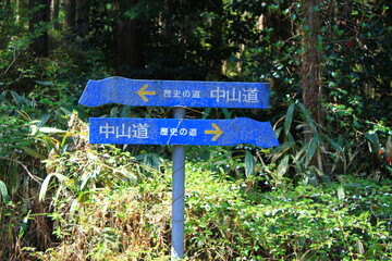 Hiking on the Nakasendo in the Japanese Alps between Nakatsugawa, Magome, Tsumago and Nagisu (中山道, 馬籠宿, 妻籠宿) | Signs