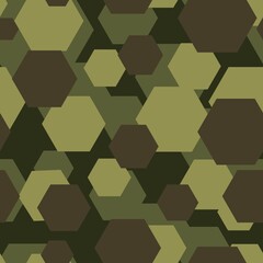 Fototapeta na wymiar print camouflage hexagon. seamless pattern green, abstraction. for print or banner or fabric