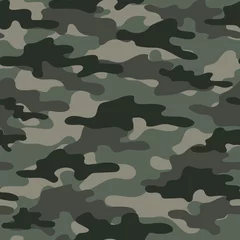 Foto op Plexiglas Camouflage militaire camouflage. vector groene naadloze print. legercamouflage voor kleding of bedrukking
