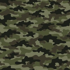 Fototapeta premium military green camouflage. vector seamless print. army camouflage for clothing or printing
