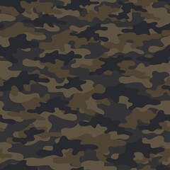 brown military camouflage. vector seamless print. army camouflage for clothing or printing