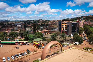 Panoramic view of Kampala from minaret of National Mosque, Uganda