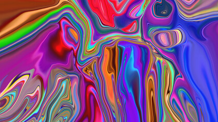 Abstract neon multicolored liquid background