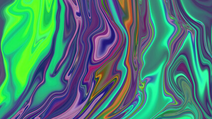 Abstract neon multicolored liquid background
