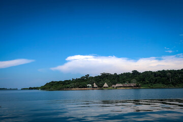 Mirror surface of Victoria Lake view by summer, Uganda