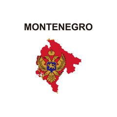 maps of Montenegro icon vector sign symbol