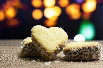 galleta, corazon, postre