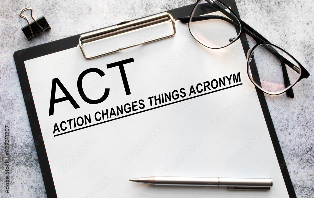 Poster text sign showing action changes things. conceptual photo.