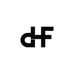 Obraz premium dhf letter original monogram logo design