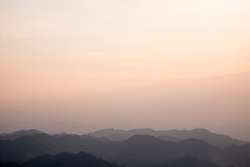 Mountains, sky and twilight of northern thailand