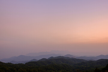 Mountains, sky and twilight of northern thailand