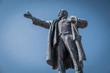 The leader of the world proletariat, Vladimir Ilyich Lenin. Monument in the city of St. Petersburg....