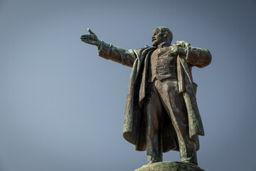 The leader of the world proletariat, Vladimir Ilyich Lenin. Monument in the city of St. Petersburg....