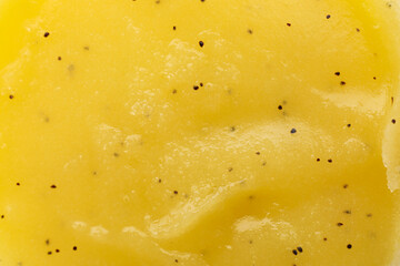 Body scrub as background, closeup. Cosmetic product