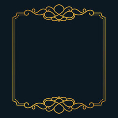 Vintage royal frame design with text space.  -  Vector.