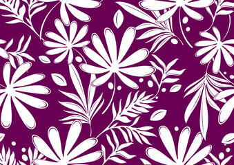 hibiscus hawaii seamless pattern, fashion background.