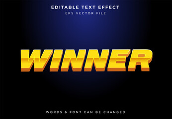 3D Winner Gold Text Effect