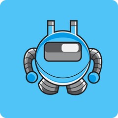 Vector illustration of cute robots perfect for key chains and t-shirts.