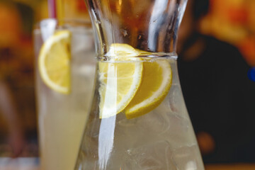 carafe of lemonade