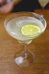 cocktail with lime