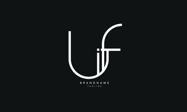Alphabet letters Initials Monogram logo UIF, UFI vector de Stock | Adobe  Stock