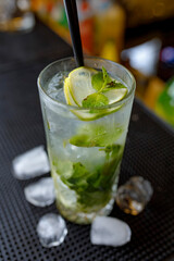 mojito cocktail with lime