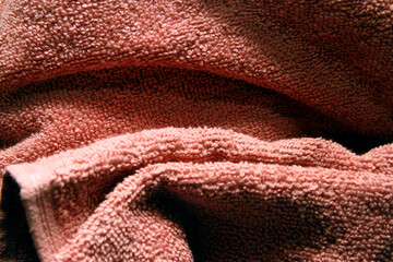 Close up of bath towel texture