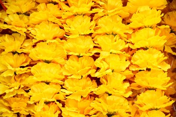 marigold flowers garland texture