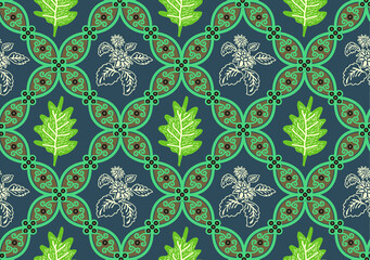 Indonesian batik motif, Batik is a technique of wax-resist dyeing applied to whole cloth, or cloth made using this technique originated from Indonesia. EPS 10
