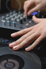 dj mixing music in club