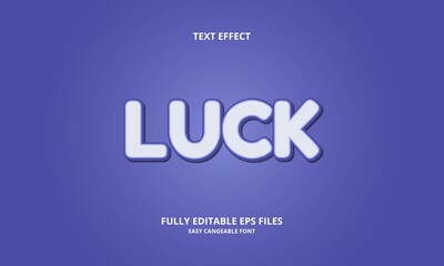 Editable text effect luck title style
