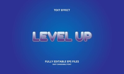 Obraz premium Editable text effect level up title style