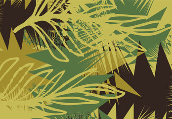 Abstract Indonesian batik motif with a very distinctive plant pattern. exclusive background. EPS 10 Vector