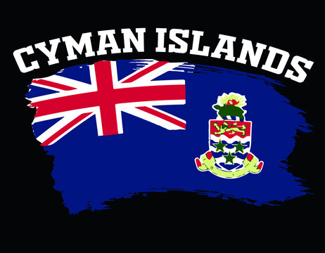 Grunge Cyman islands. Cyman islands flag with grunge texture. Vector design