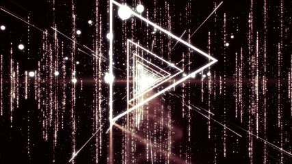 Illumination Abstract Background. Futuristic VJ motion graphics, club concert with projection mapping and nebula background .