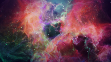 Obraz na płótnie Canvas Nebula Colorful Travel with Star Glow Background. This Clip is a tube galaxy with star glow and light dark deep.