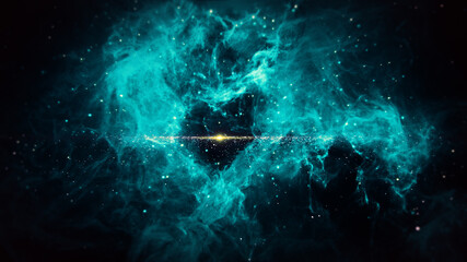 Nebula Colorful Travel with Star Glow Background. This Clip is a tube galaxy with star glow and  light dark deep.