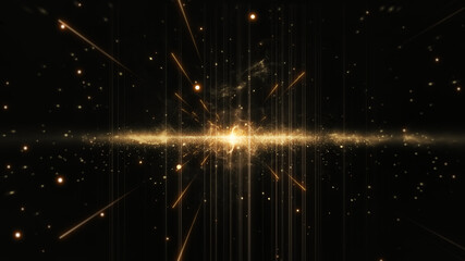 Abstract Background. Futuristic VJ motion graphics, club concert with projection mapping and particle background .