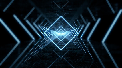 Illumination Abstract Background. Futuristic VJ motion graphics, club concert with projection mapping and nebula background .