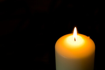 candles that are lit in the dark