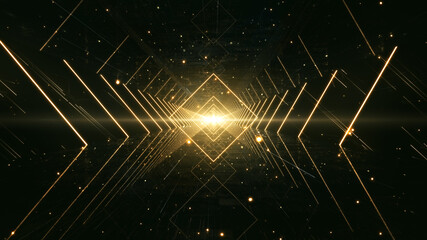 Illumination Abstract Background. Futuristic VJ motion graphics, club concert with projection mapping and nebula background .